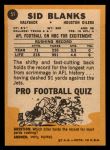 1967 Topps #51 Sid Blanks Back Thumbnail