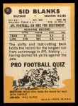 1967 Topps #51 Sid Blanks Back Thumbnail