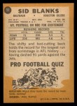 1967 Topps #51 Sid Blanks Back Thumbnail