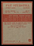 1965 Philadelphia #67 Pat Studstill Back Thumbnail