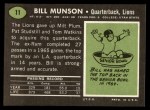 1969 Topps #11 Bill Munson Back Thumbnail
