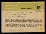 1961 Fleer #192 Jim Smith Back Thumbnail