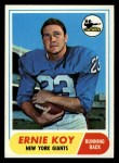 1968 Topps #5 Ernie Koy Front Thumbnail