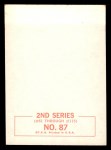 1964 Topps Beatles Black and White #87 George Harrison Back Thumbnail
