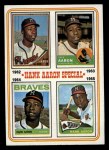 1974 Topps #4 Hank Aaron Special 62-65 - Hank Aaron Front Thumbnail
