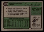 1974 Topps #501 Eddie Leon Back Thumbnail