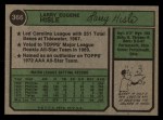 1974 Topps #366 Larry Hisle Back Thumbnail