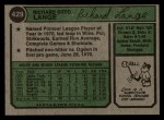 1974 Topps #429 Dick Lange Back Thumbnail