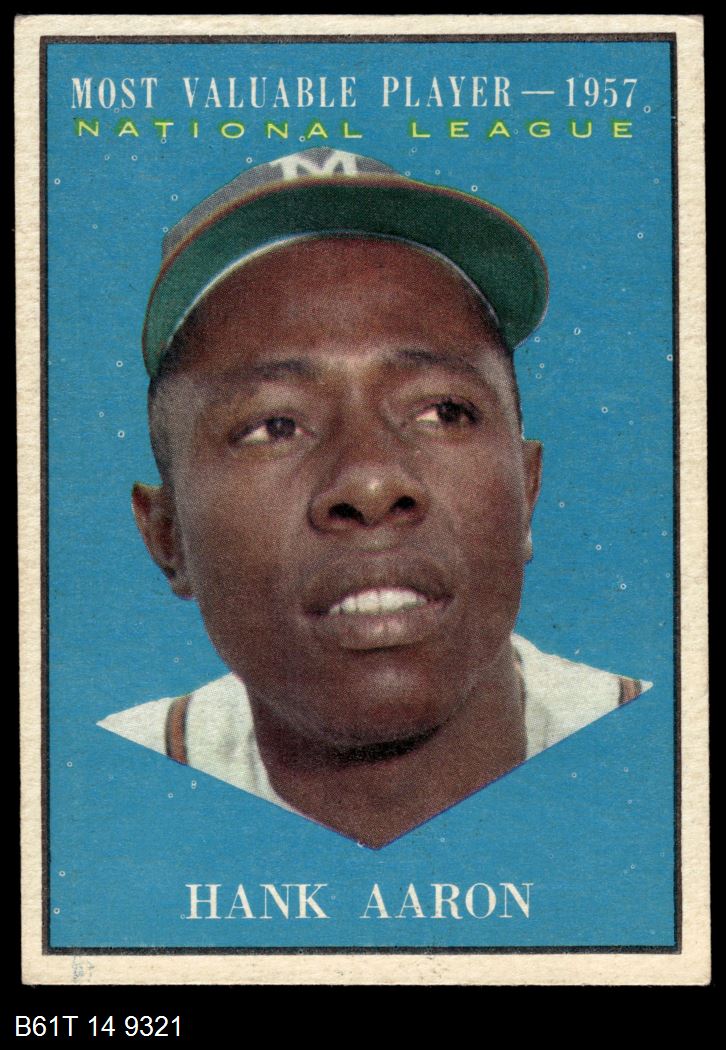1961 Topps #484 Most Valuable Player  -  Hank Aaron