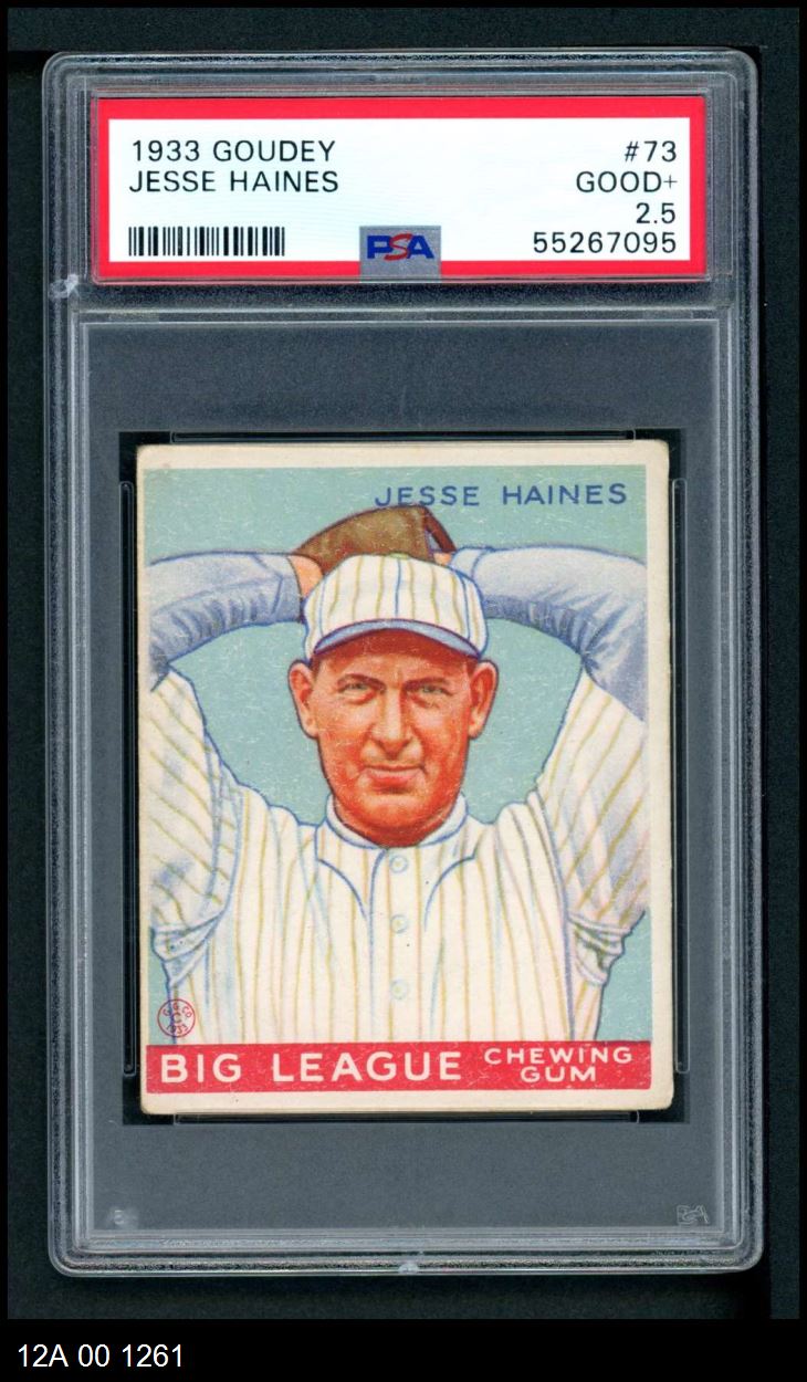 1933 Goudey #73  Jesse Haines
