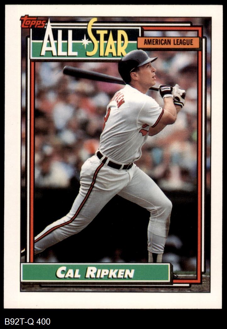 1992 Topps #400 All-Star Cal Ripken Jr.