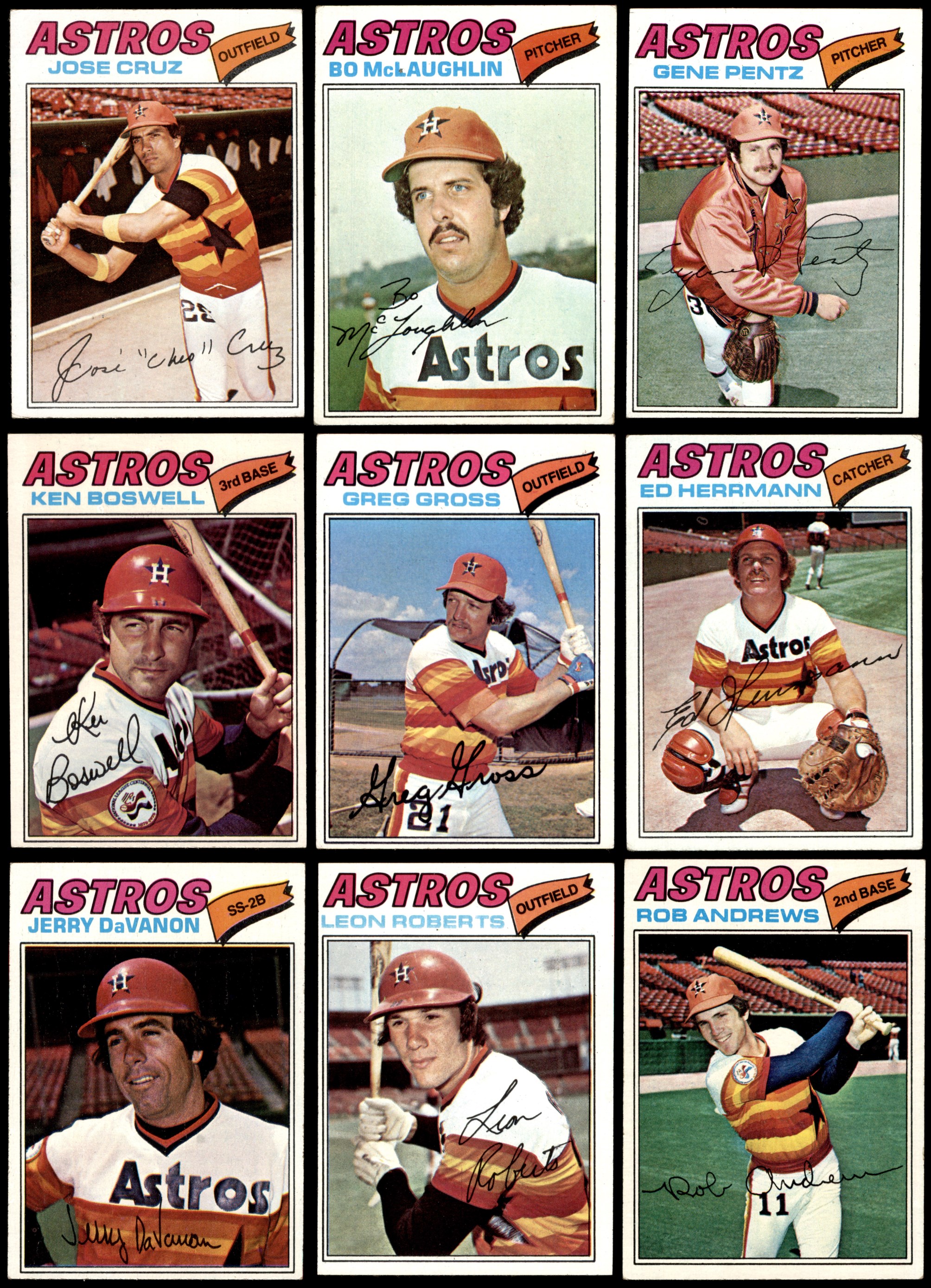 1977 Topps Houston Astros Team Set 