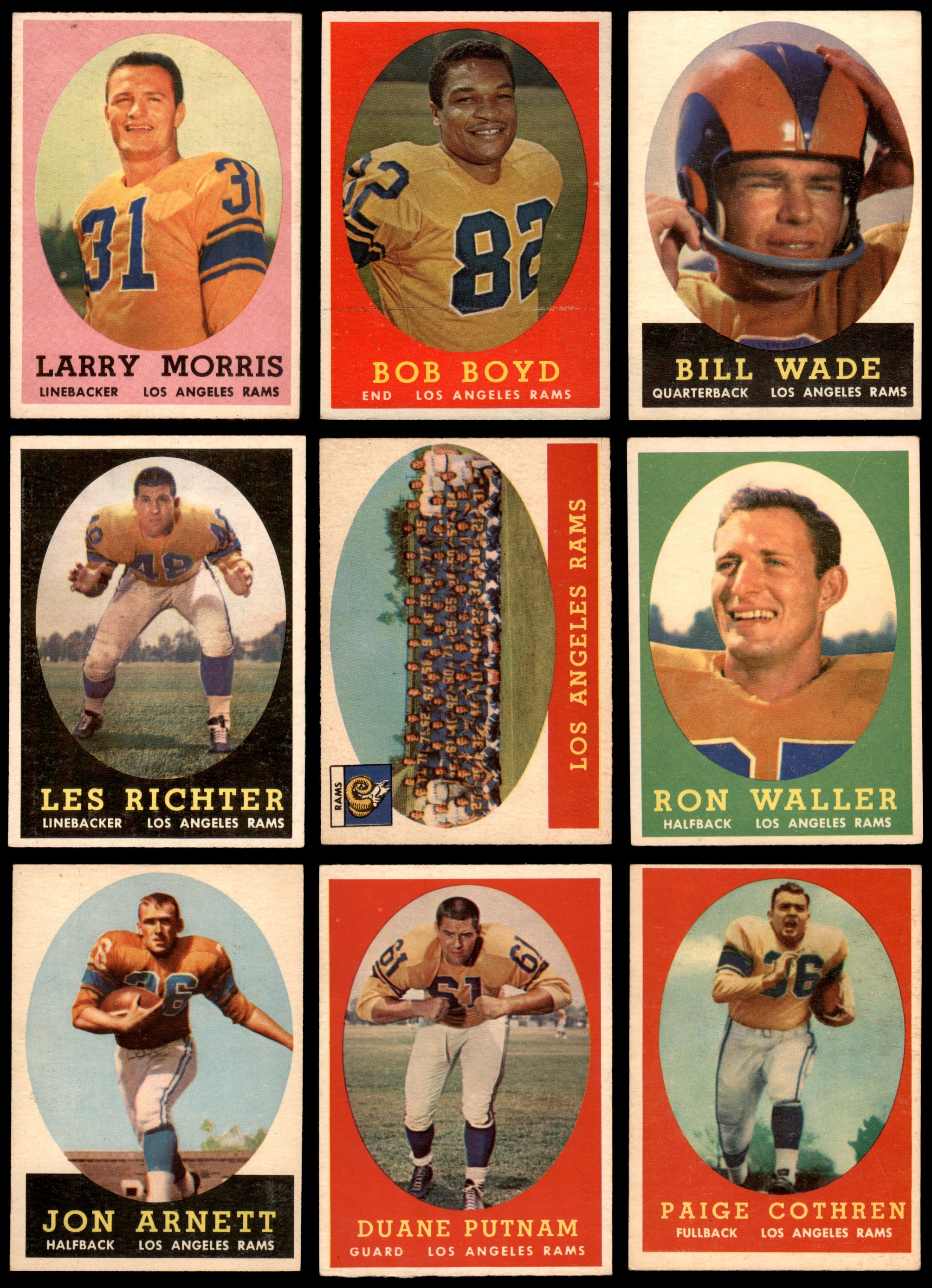 1958 Topps Los Angeles Rams Team Set 5 EX EBay 1958-topps-los-angeles-rams-team-set-5-ex-ebay
