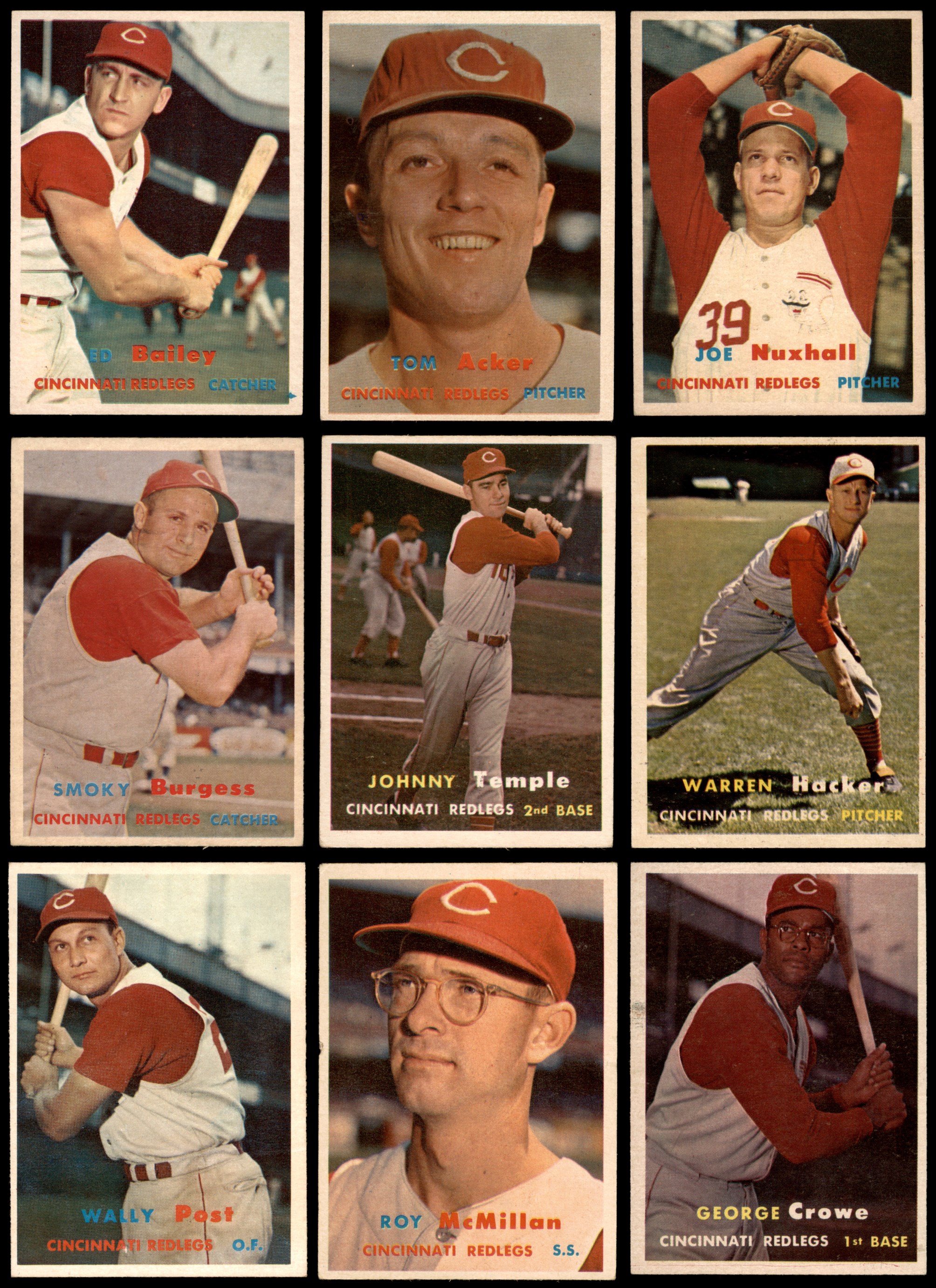 1957 Topps Cincinnati Reds Near Team Set 4 - VG/EX TEAM (19 / 20 cards ...