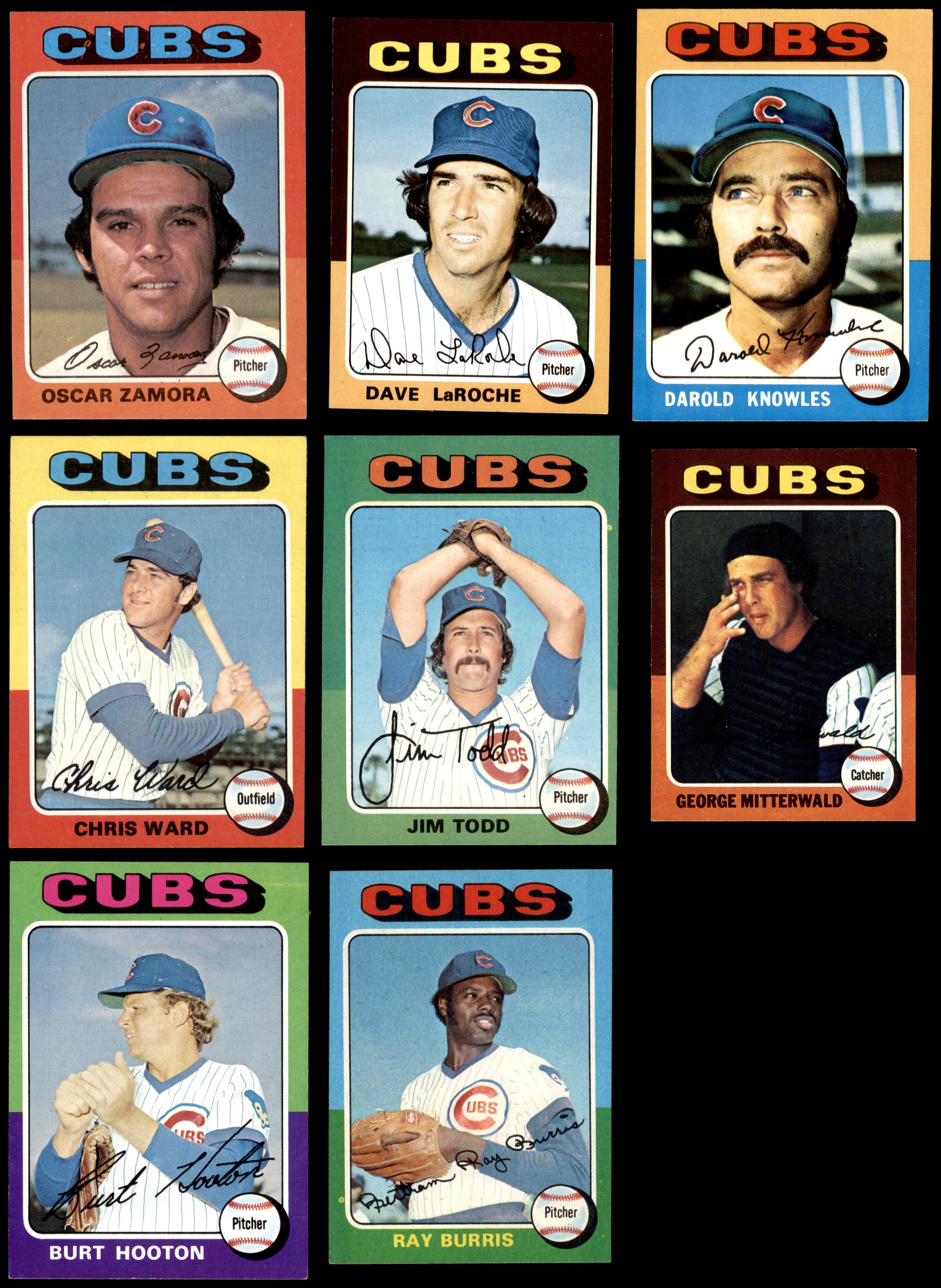 1975 Topps Chicago White Sox Team Set 7 - NM