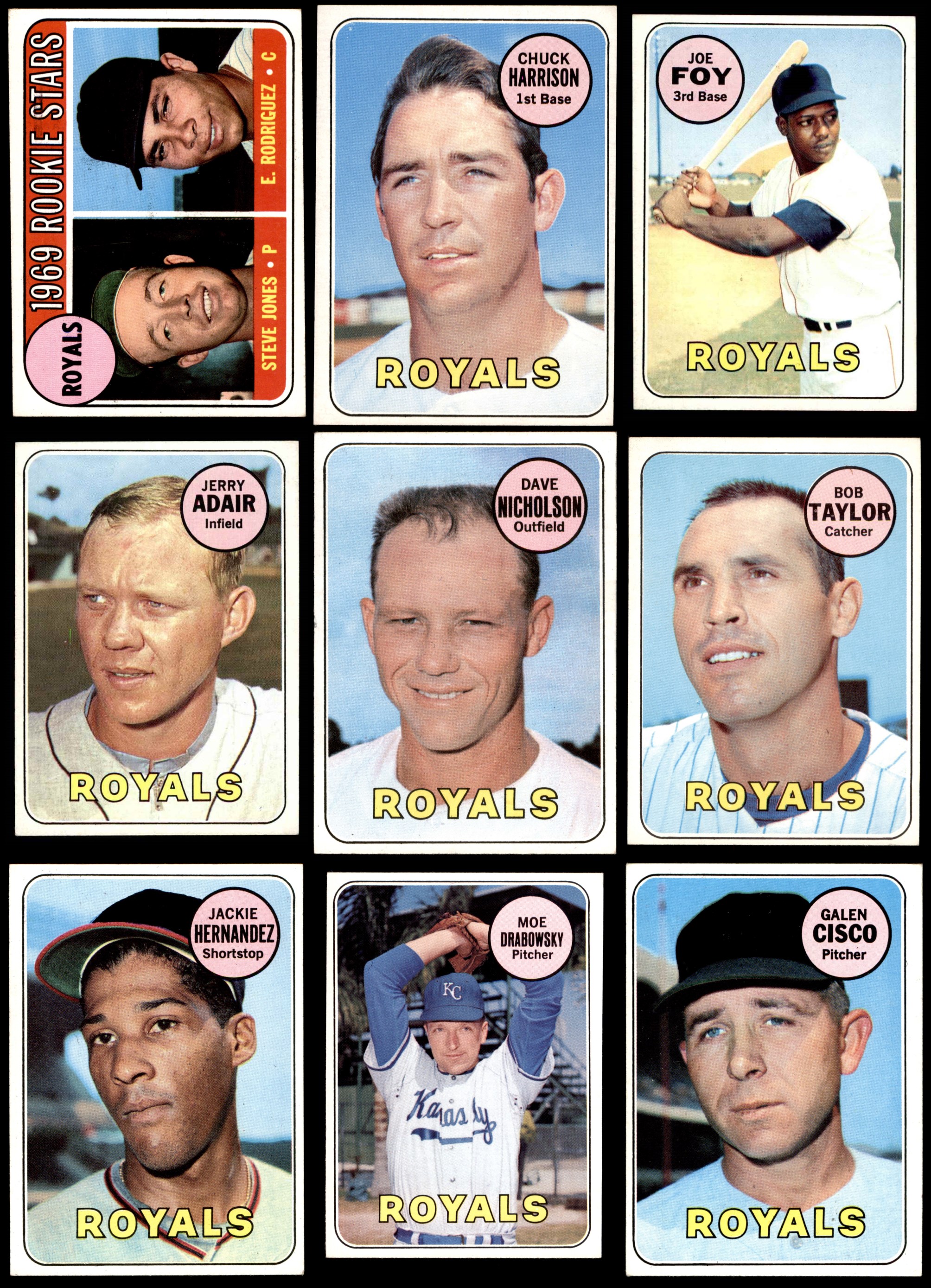  1969 Topps Kansas City Royals Near Team Set Kansas