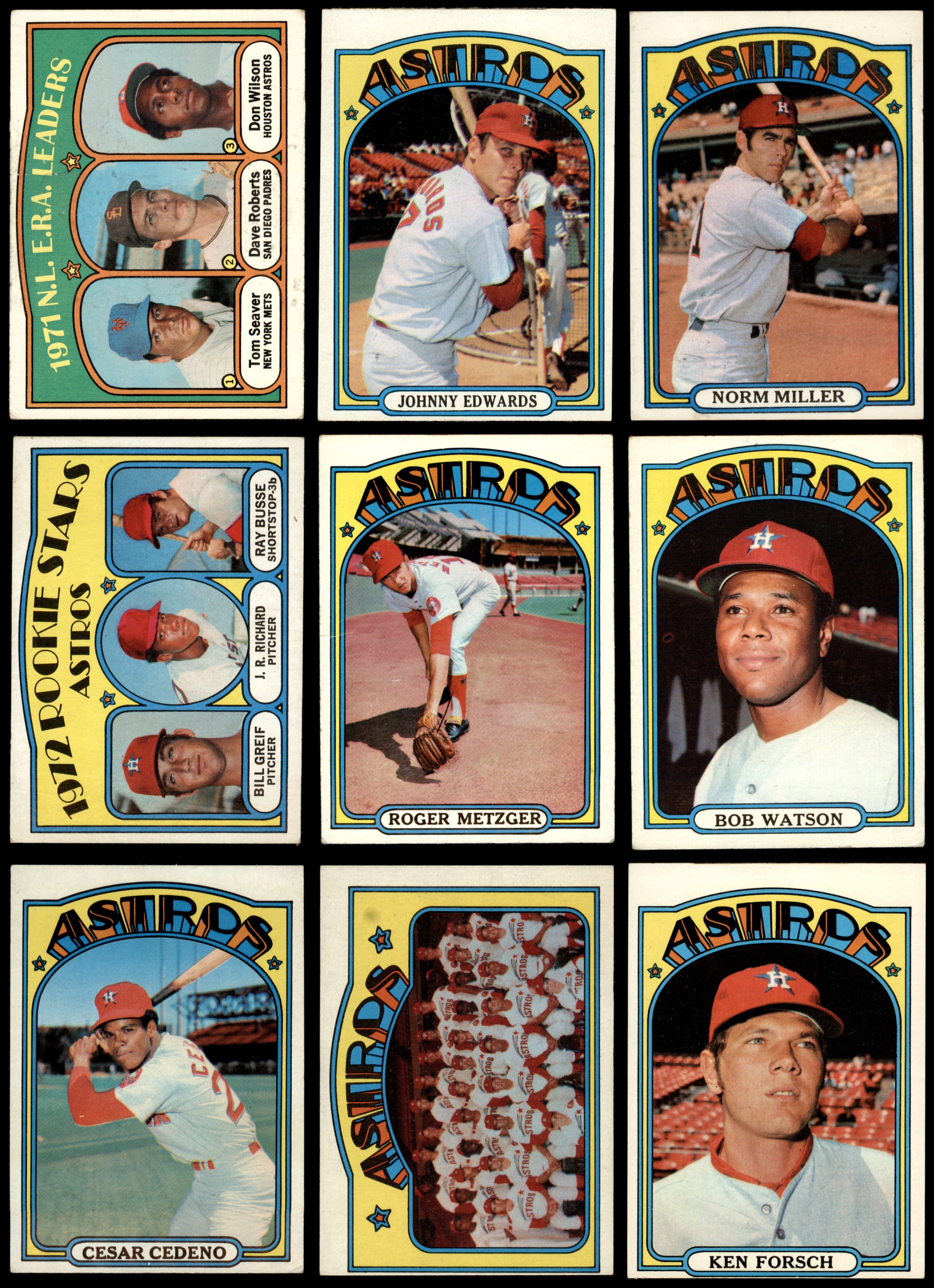 1972 Topps Houston Astros Team Set 5.5 - EX+