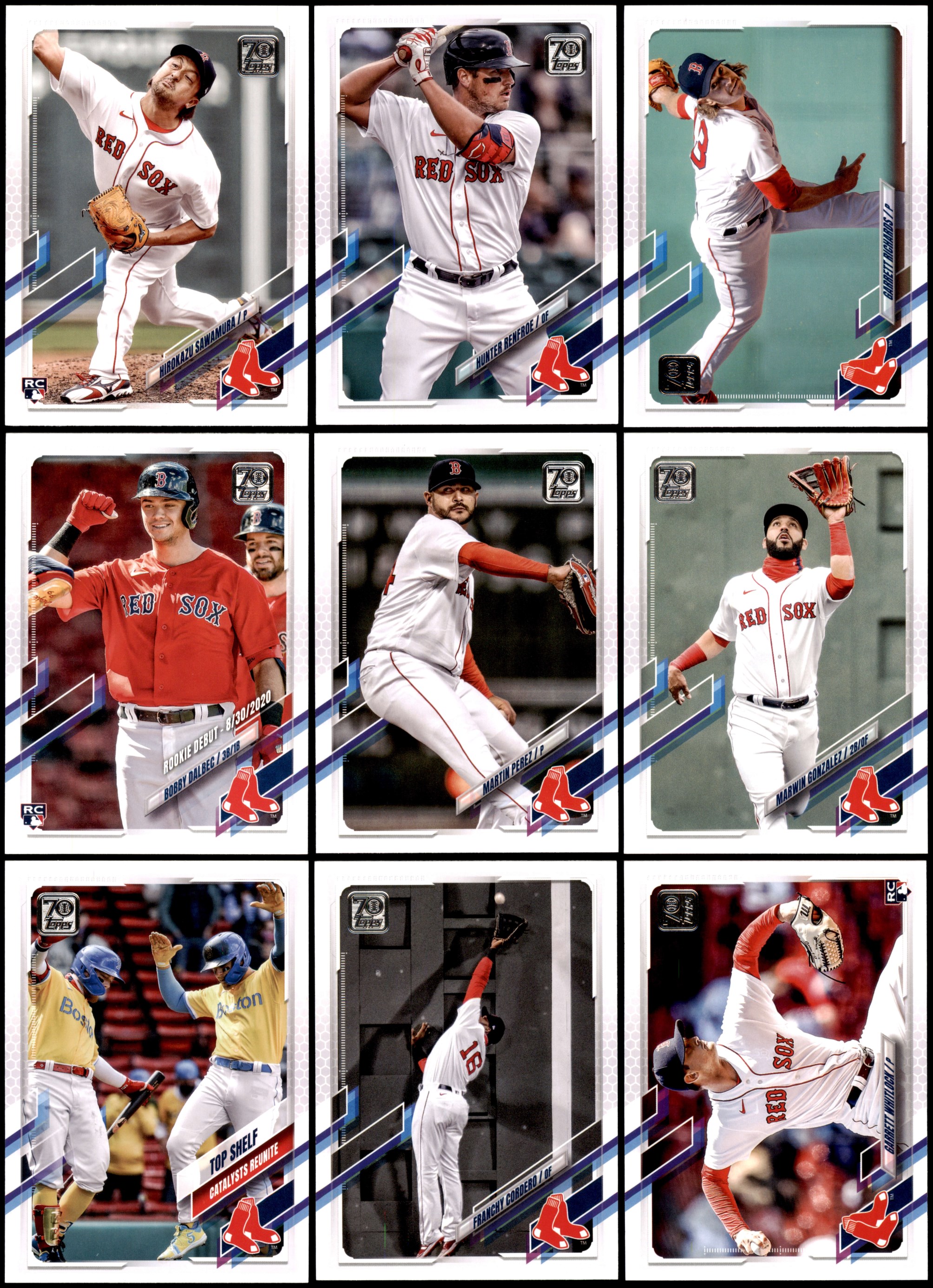 Boston Red Sox/Complete 2021 Topps Baseball Team Set (Series 1 and