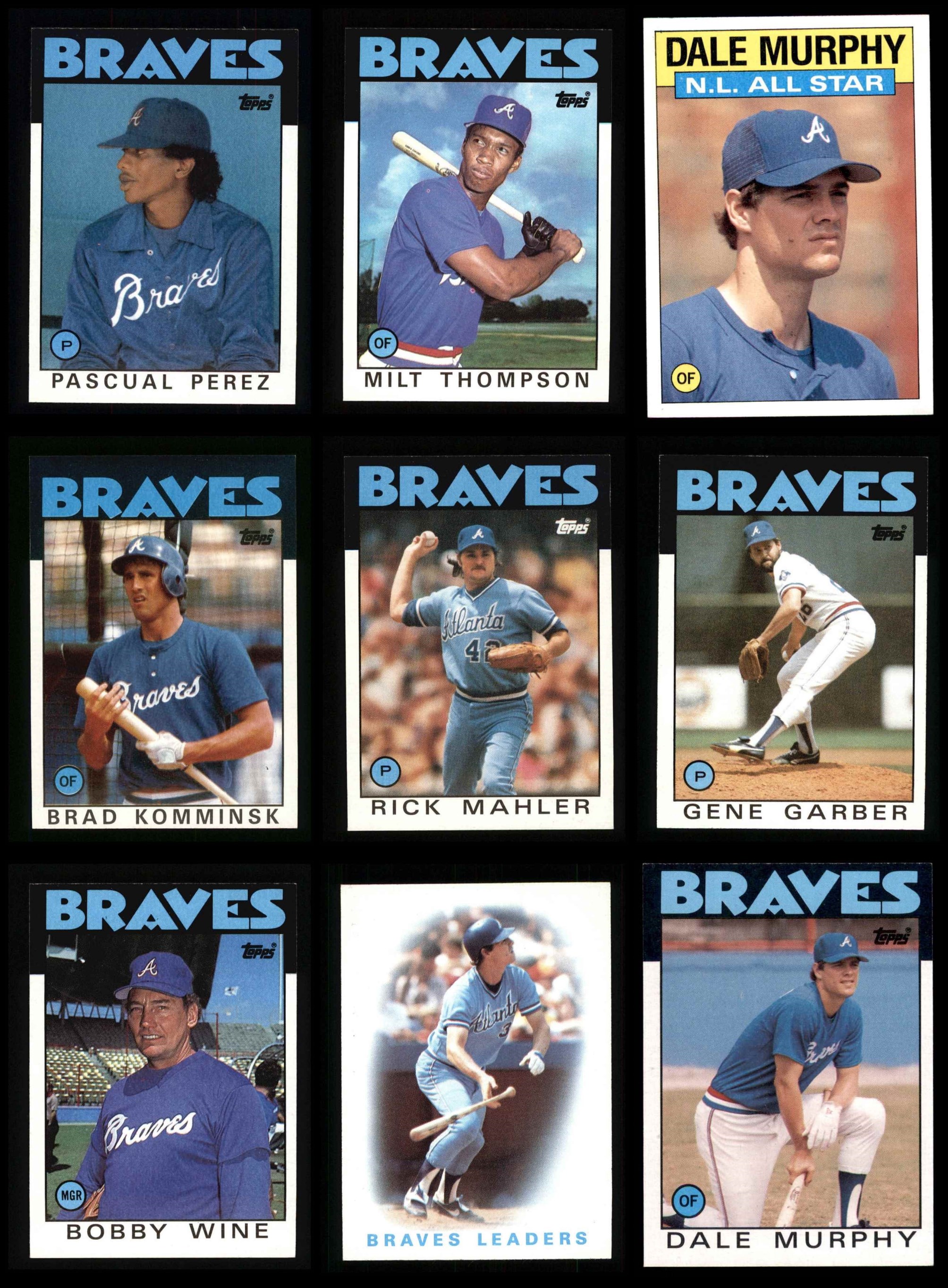 Atlanta Braves Baseball Card Team Sets