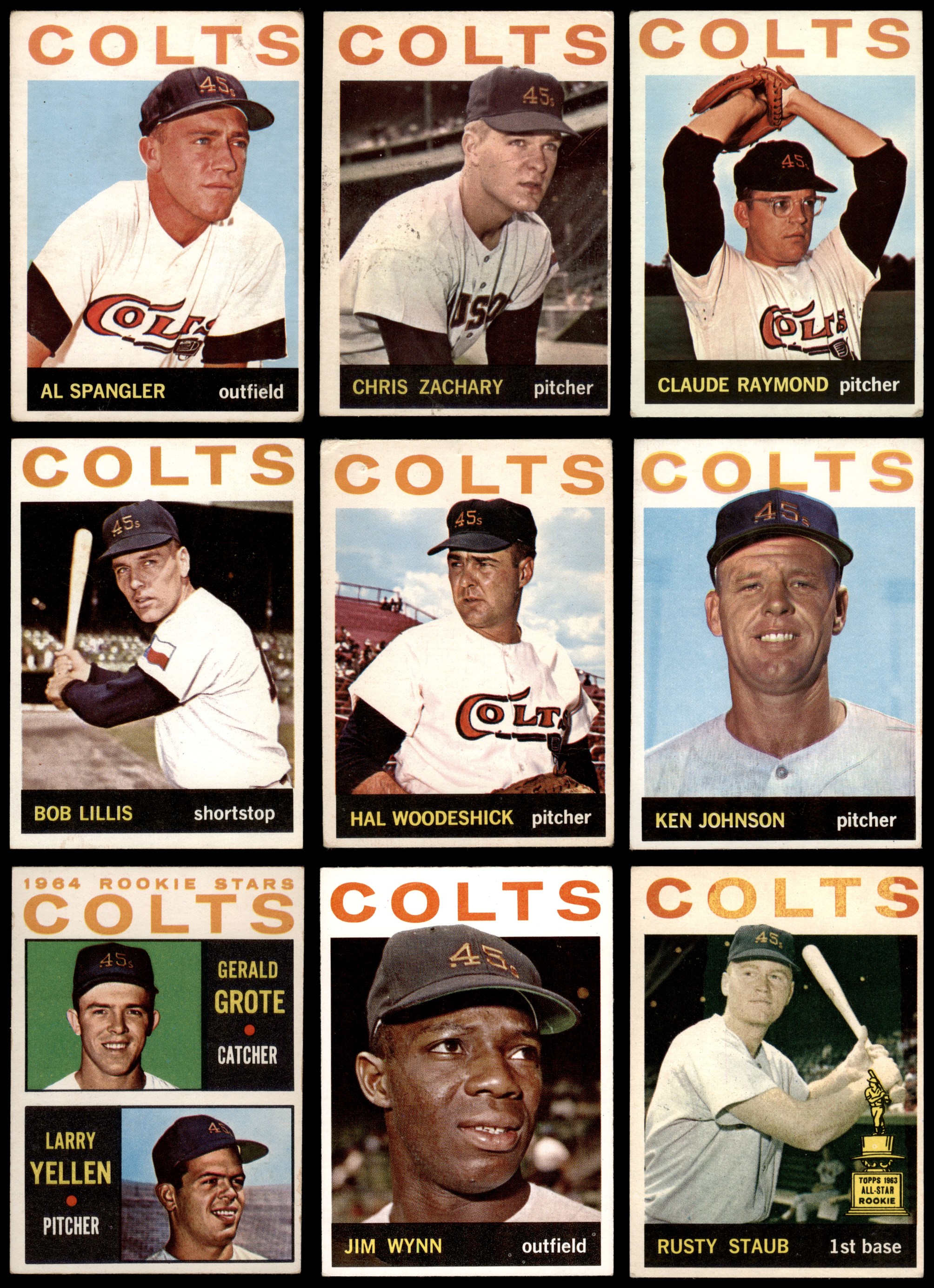 1964 Topps Houston Colt 45s Team Set 2.5 - GD+