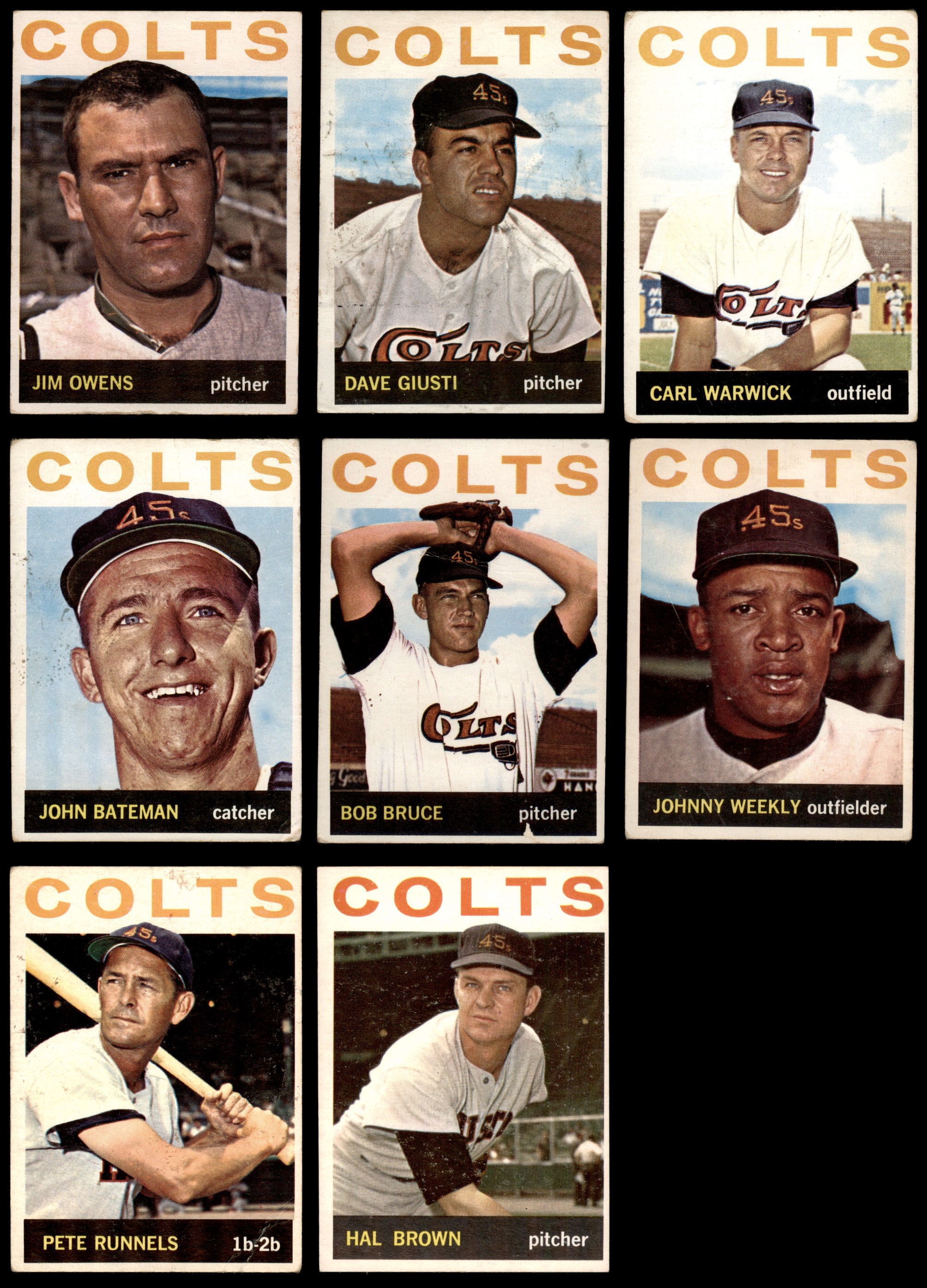 1964 Topps Houston Colt 45s Team Set 2.5 - GD+