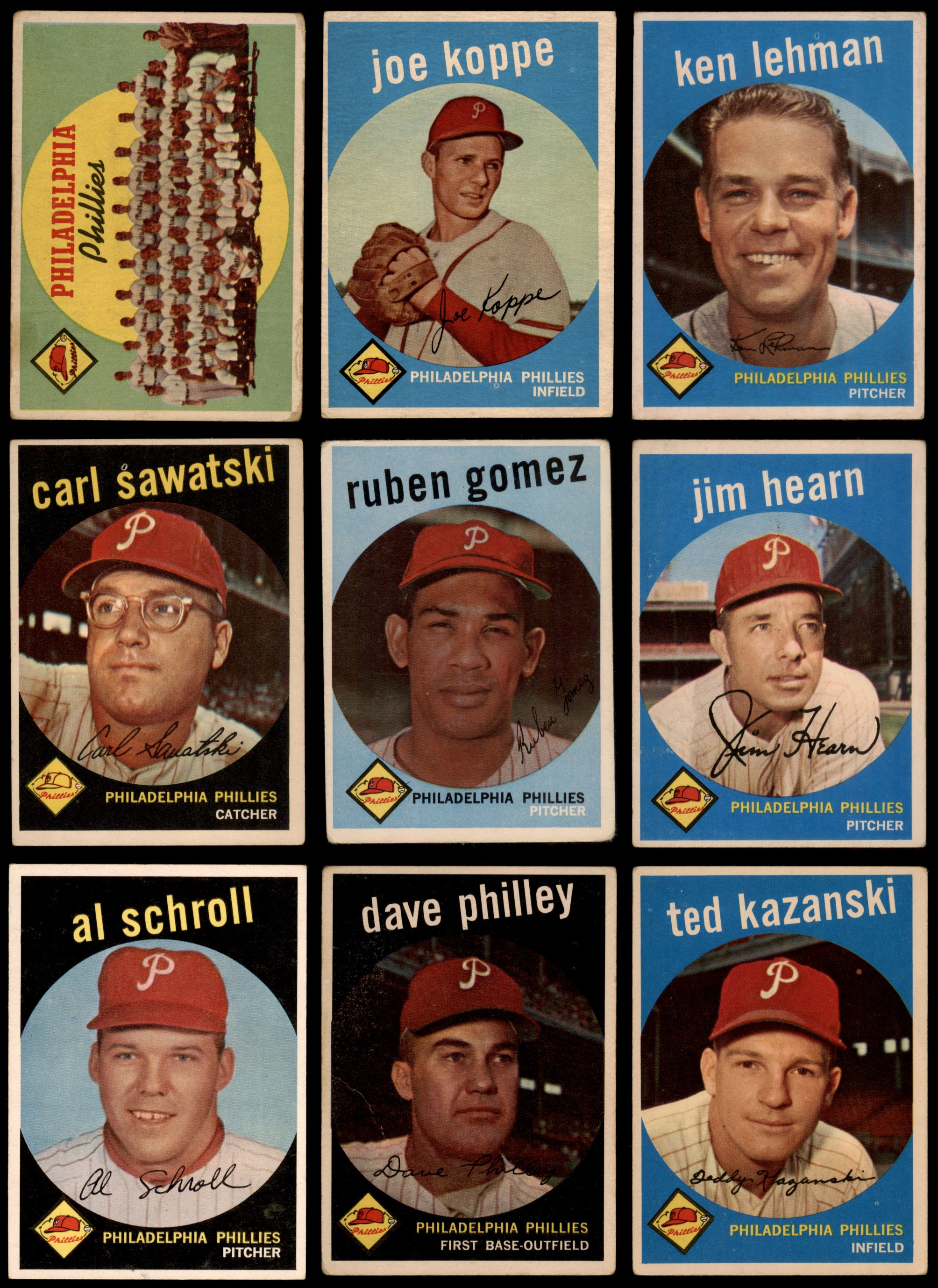 1959 Topps Philadelphia Phillies Team Set 2 - GOOD 6688436