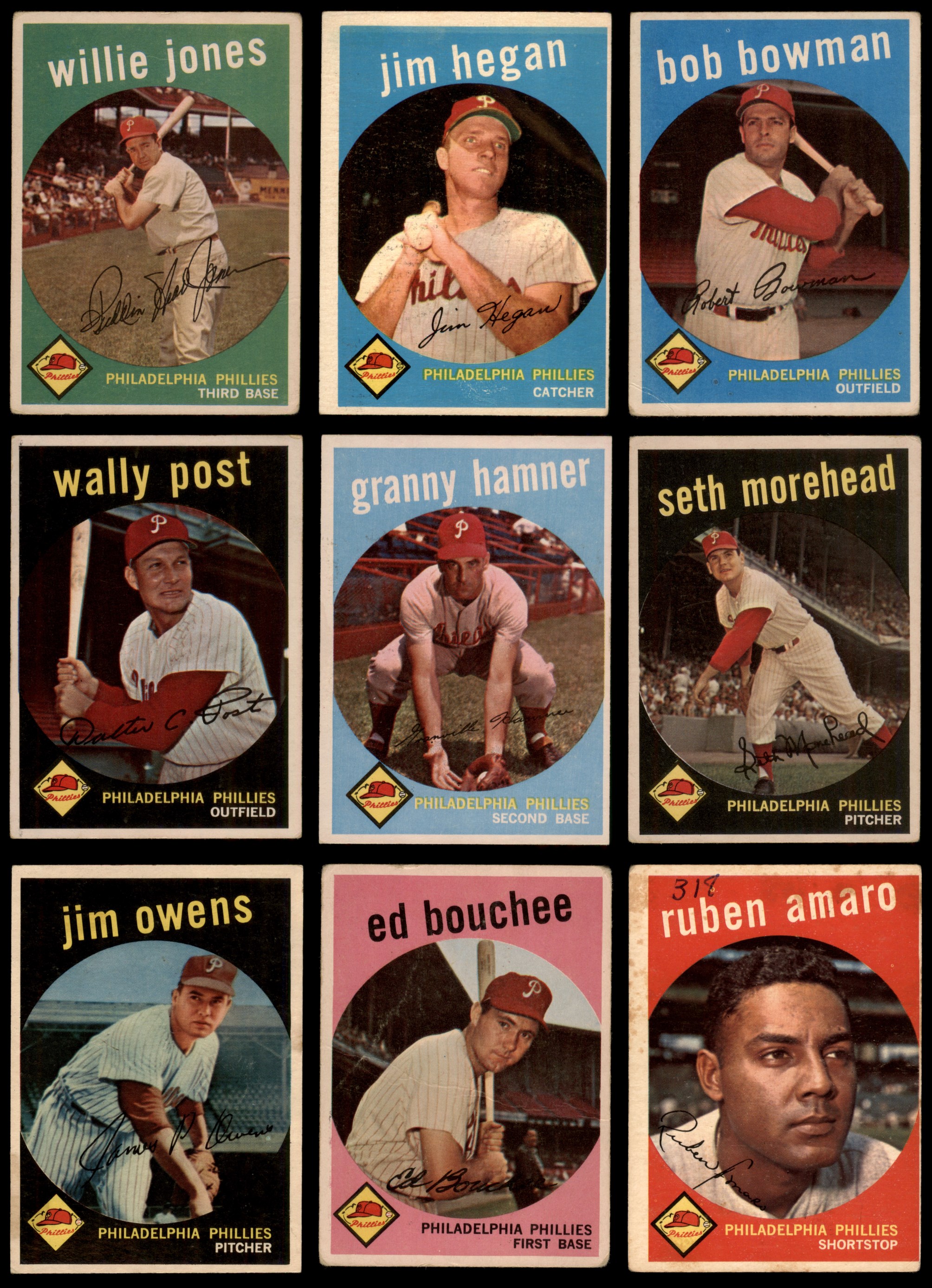 1959 Topps Philadelphia Phillies Team Set 2 - GOOD 6688436