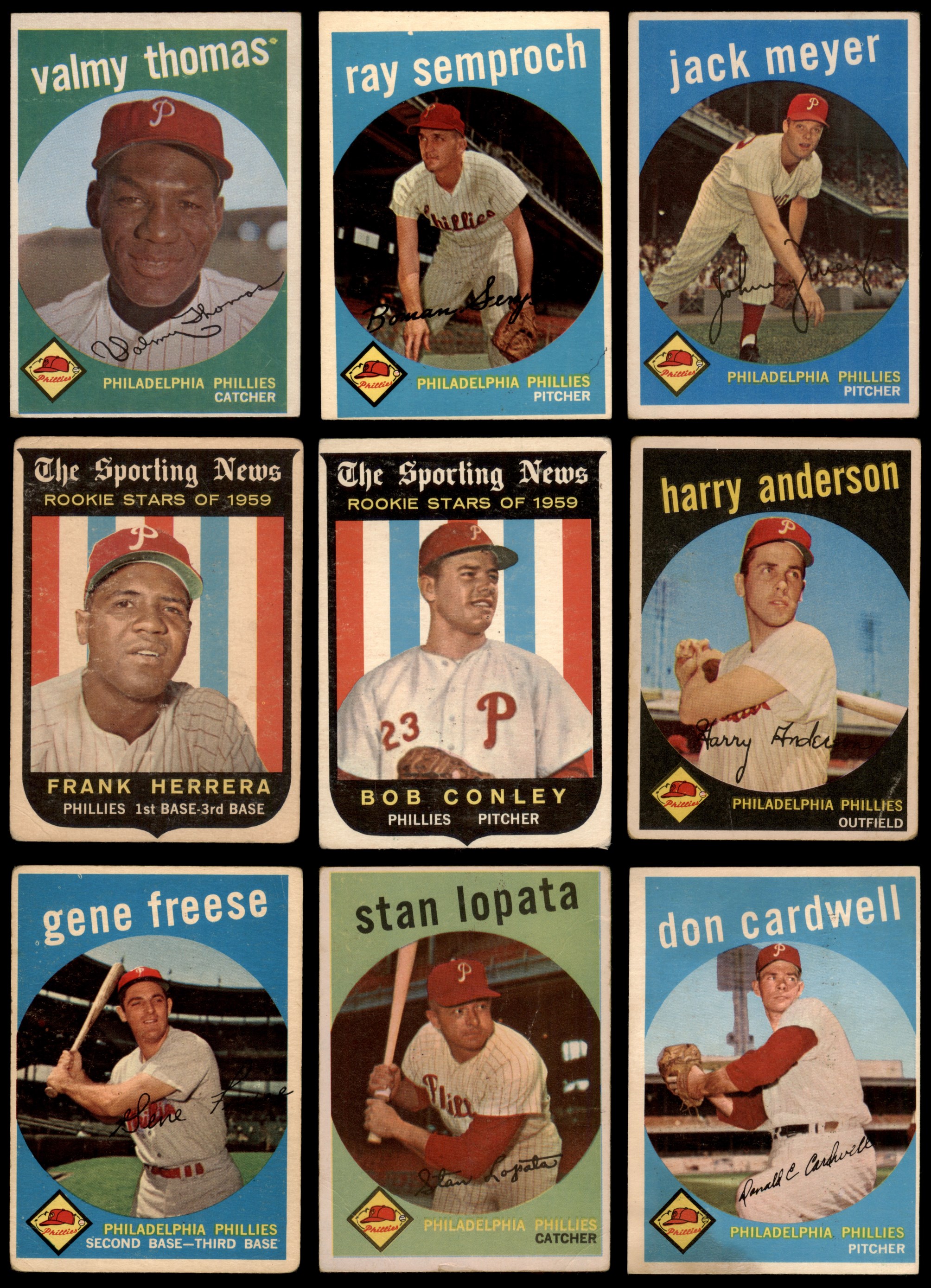 1959 Topps Philadelphia Phillies Team Set 2 - GOOD 6688436