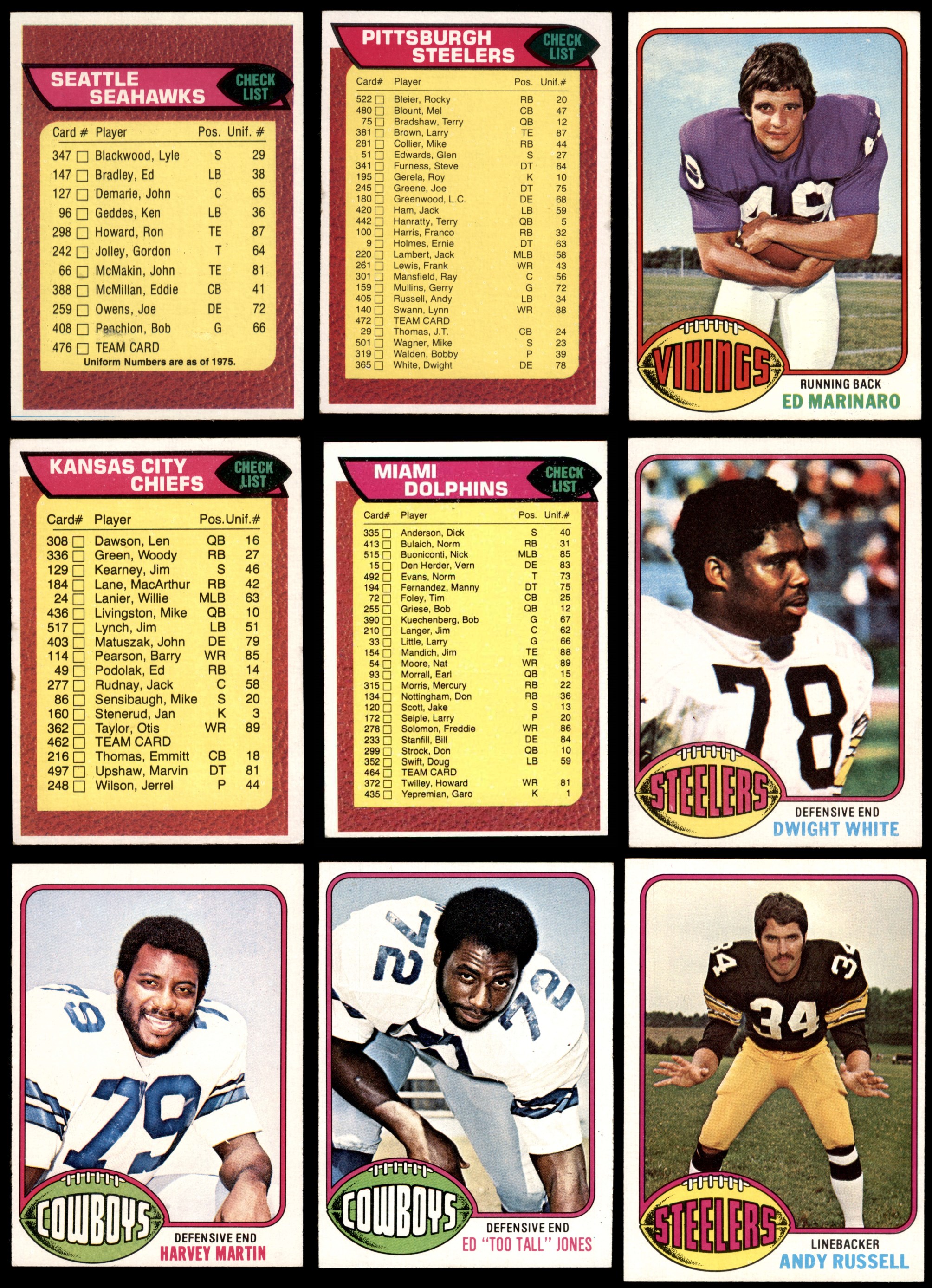 1976 Topps Football Almost Complete Set 3.5 - VG+ 6846120 (488 / 528 cards)