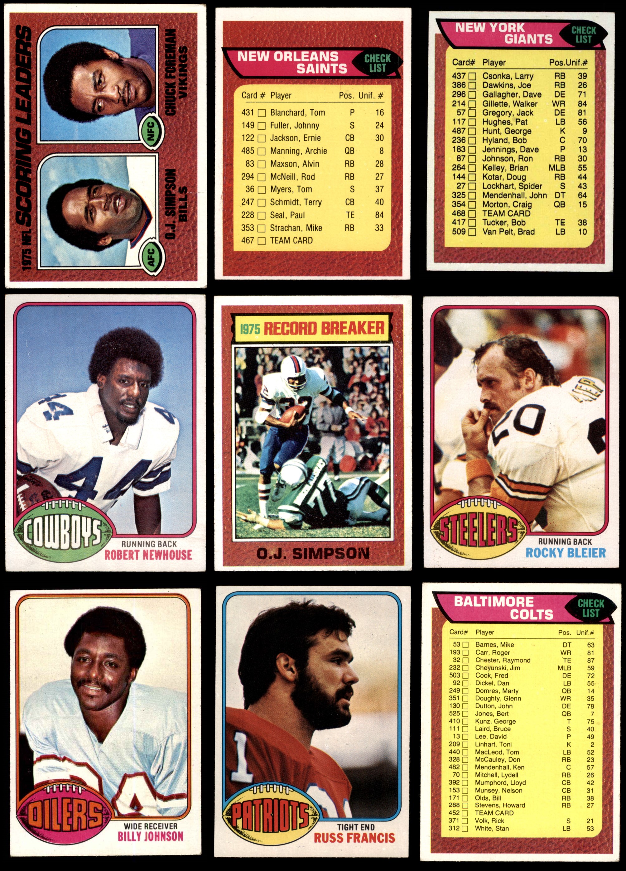 1976 Topps Football Almost Complete Set 3.5 - VG+ 6846120 (488 / 528 cards)