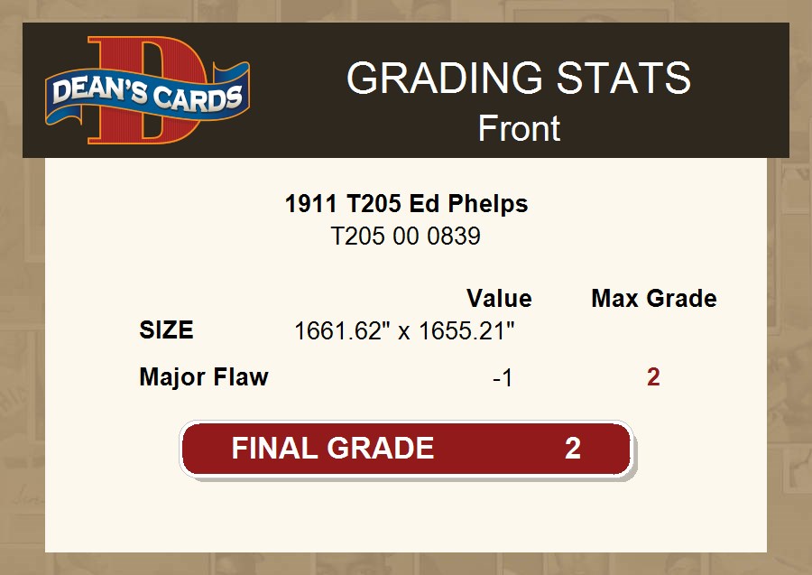 1911 T205 Ed Phelps Cardinals 2 - GOOD - Picture 4 of 5