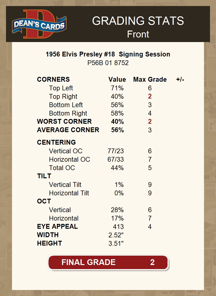 1956 Elvis Presley #18 Signing Session 2 - GOOD