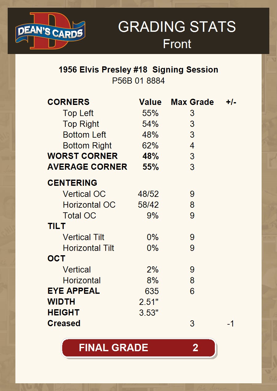 1956 Elvis Presley #18 Signing Session 2 - GOOD