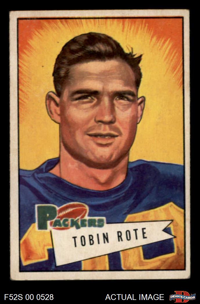 1952 Bowman Small #56 Tobin Rote Packers Rice 2 - GOOD - Picture 2 of 5