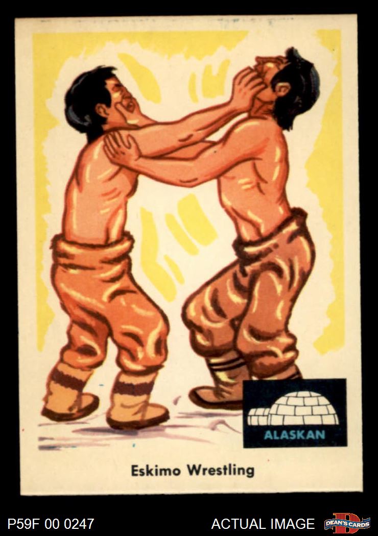 1959 Fleer Indian #73 Eskimo wrestling 6 - EX/MT - Picture 2 of 9