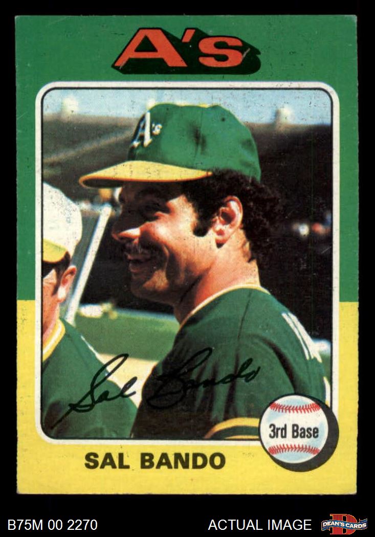 1975 Topps Mini #380 Sal Bando Athletics 5 - EX