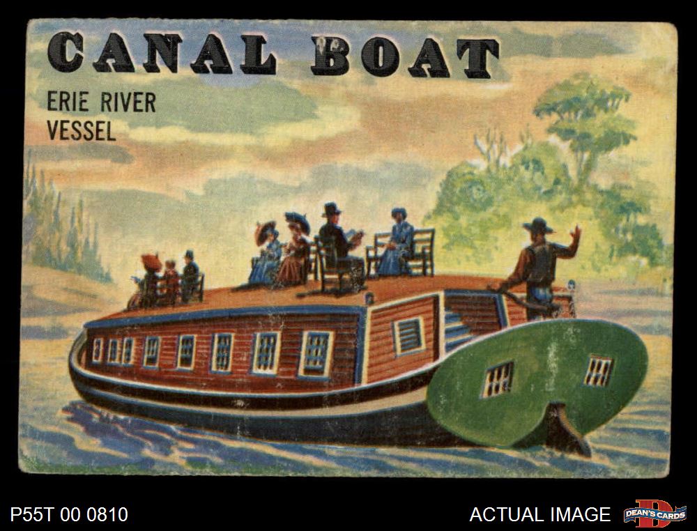 1955 Topps Rails & Sails #141 Canal Boat 2 - GOOD - Picture 6 of 9