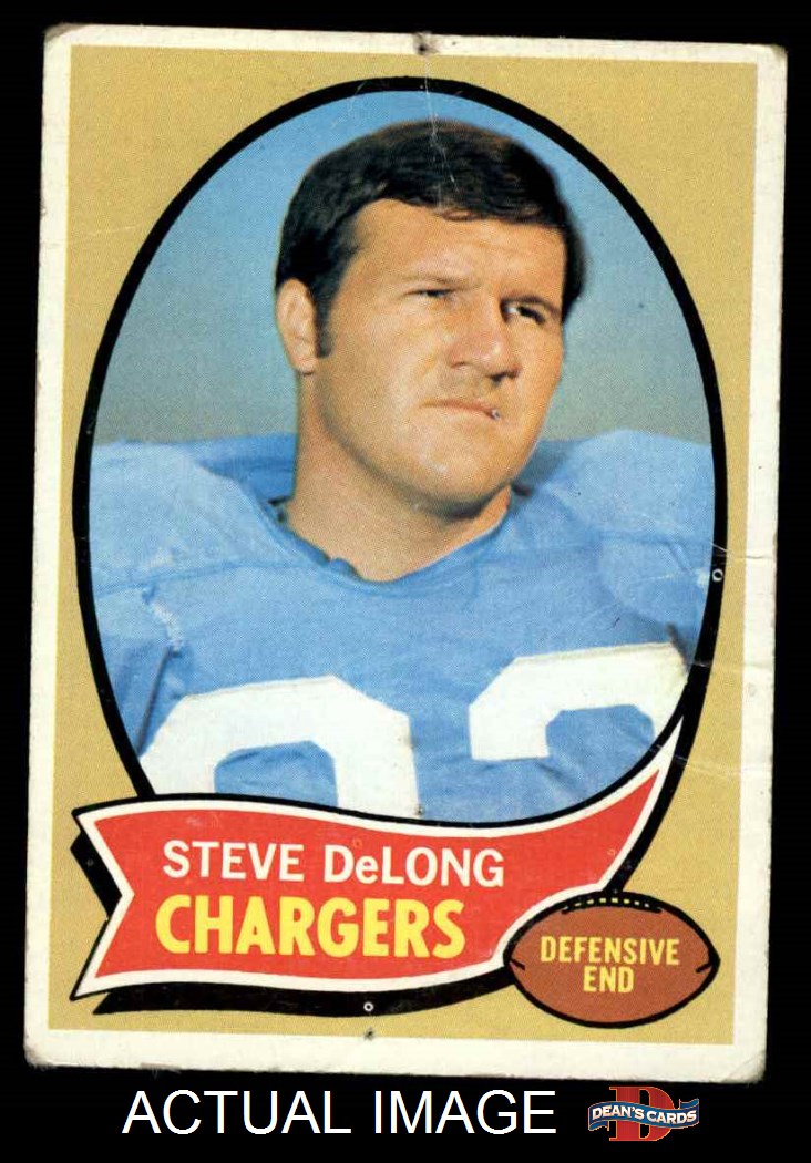 1970 Topps #49 Steve DeLong    Chargers Tennessee 1 - POOR