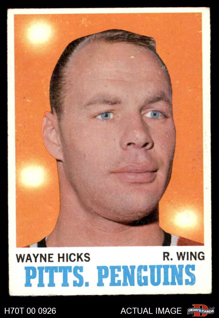 1970 Topps #95 Wayne Hicks Penguins 4 - VG/EX