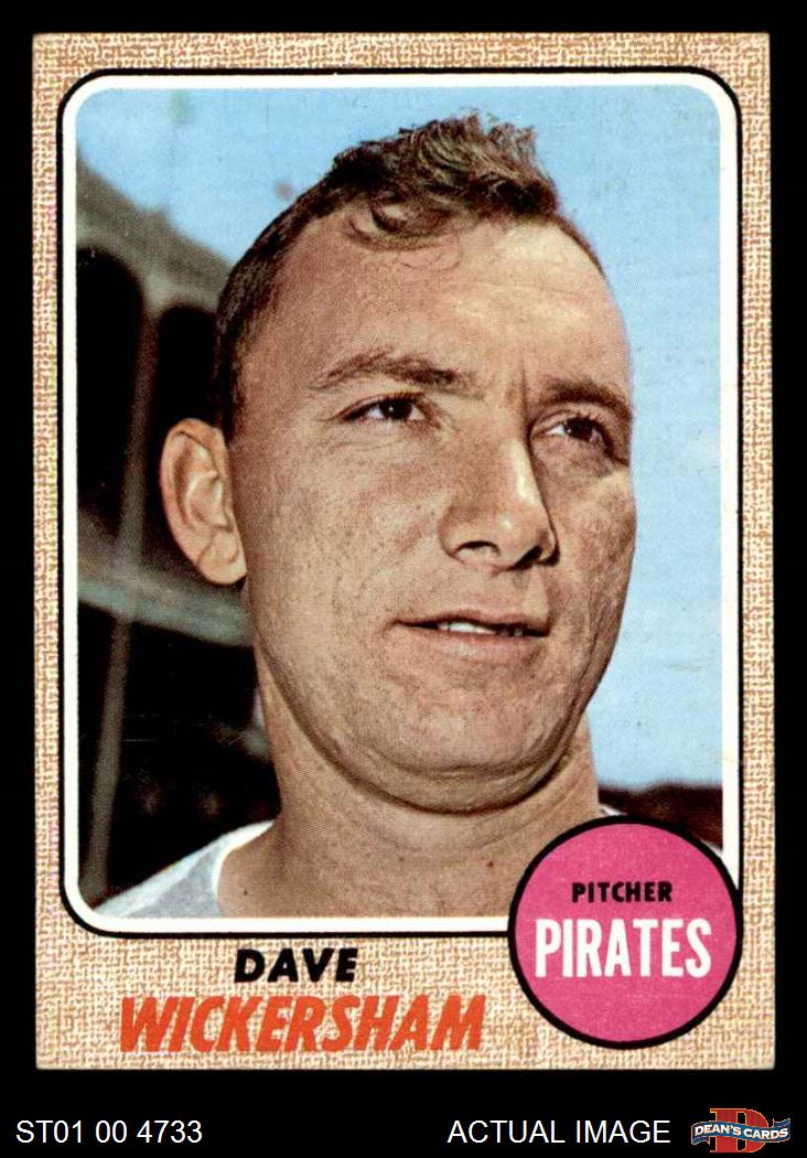 1968 Topps #288 Dave Wickersham Pirates 4 - VG/EX