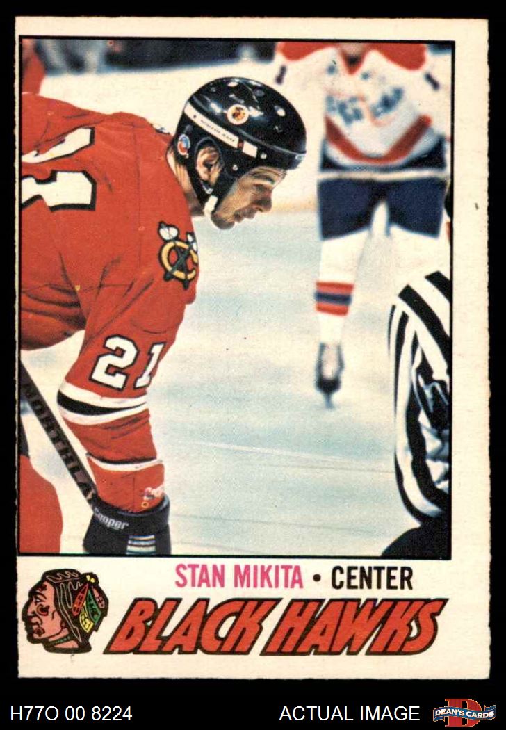 1977 O-Pee-Chee #195 Stan Mikita Blackhawks 2 - GOOD