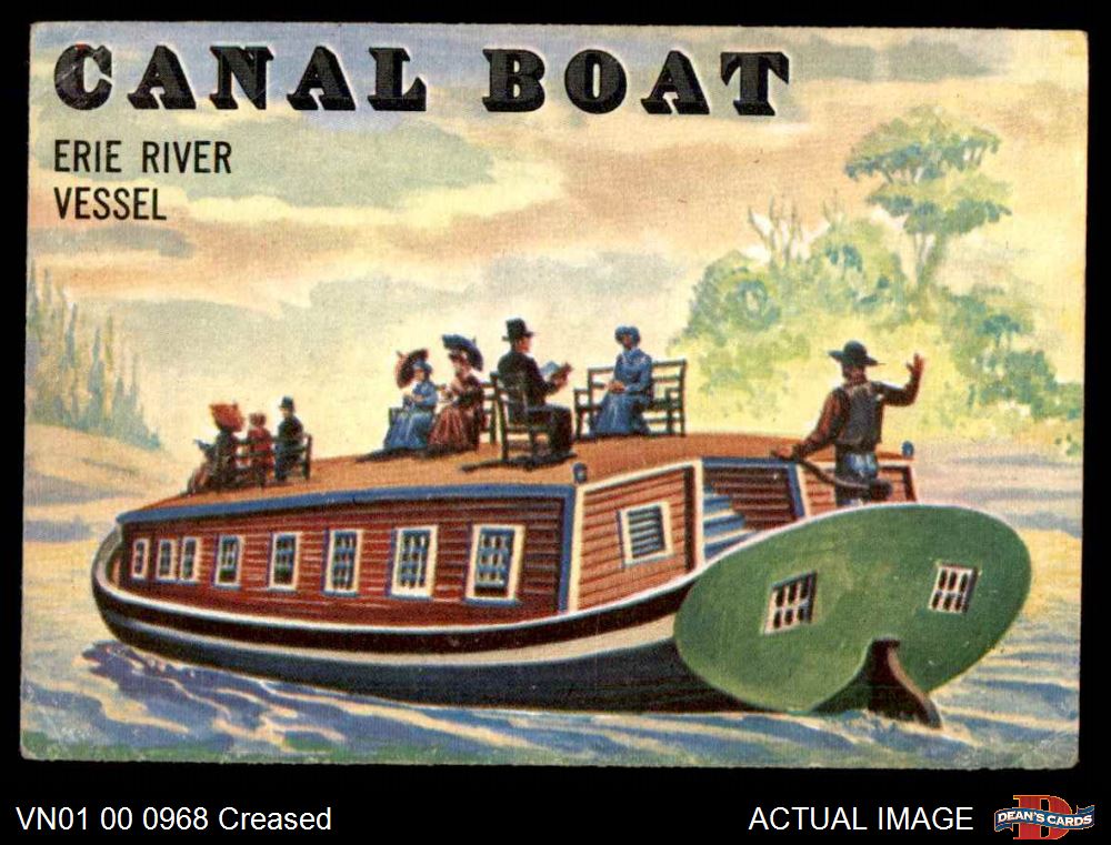 1955 Topps Rails & Sails #141 Canal Boat 2 - GOOD - Picture 2 of 9