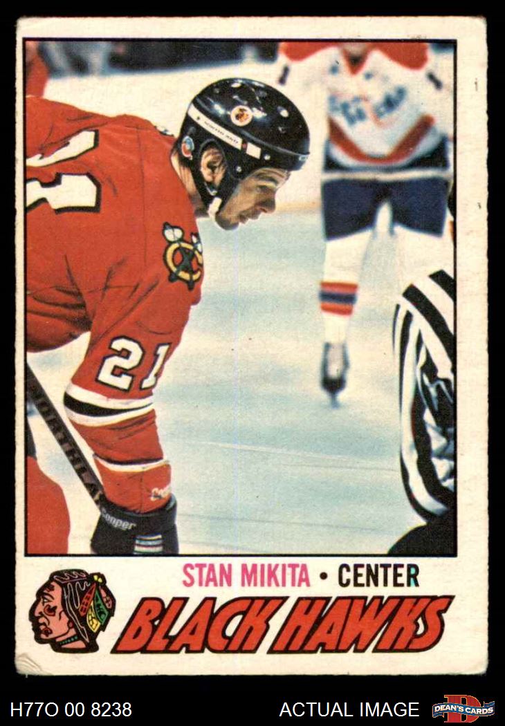 1977 O-Pee-Chee #195 Stan Mikita Blackhawks 2 - GOOD