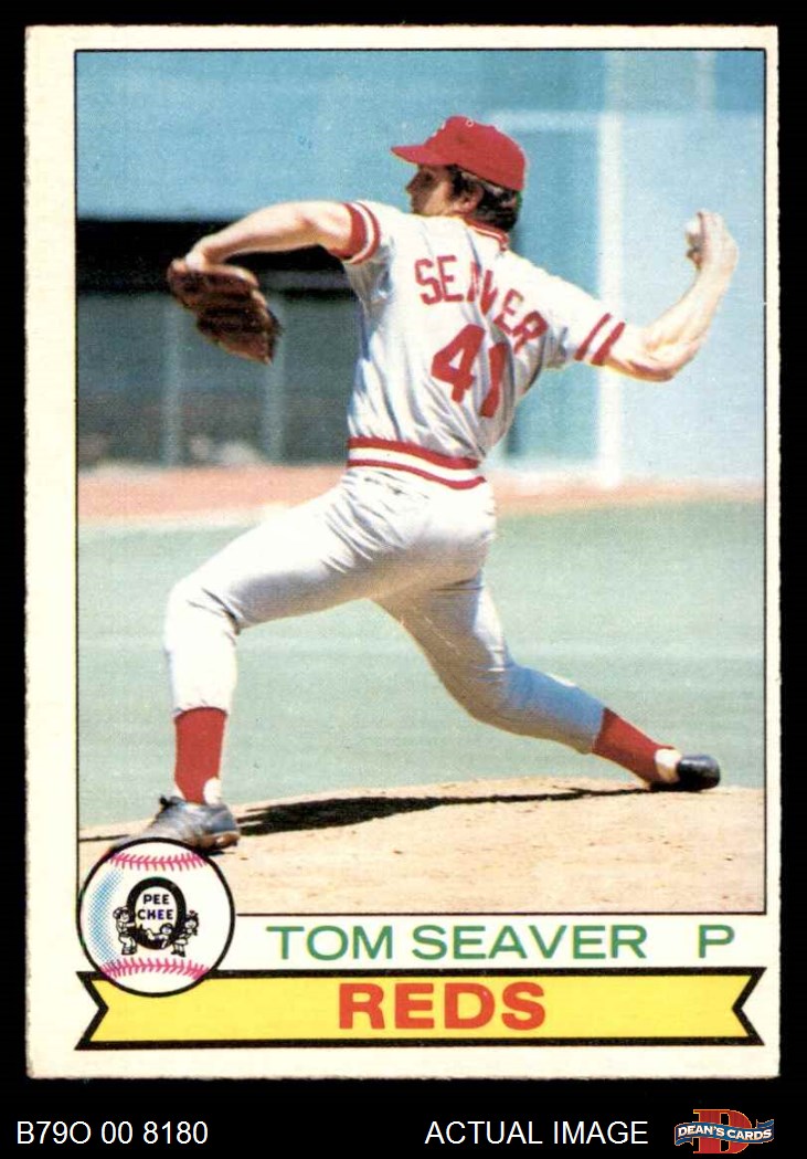 1979 O-Pee-Chee #44 Tom Seaver Reds DOUBLE-PRINT HOF 4 - VG/EX