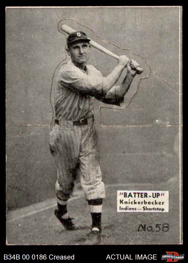 1934 Batter Up #58 Bill Knickerbocker  RC  2 - GOOD