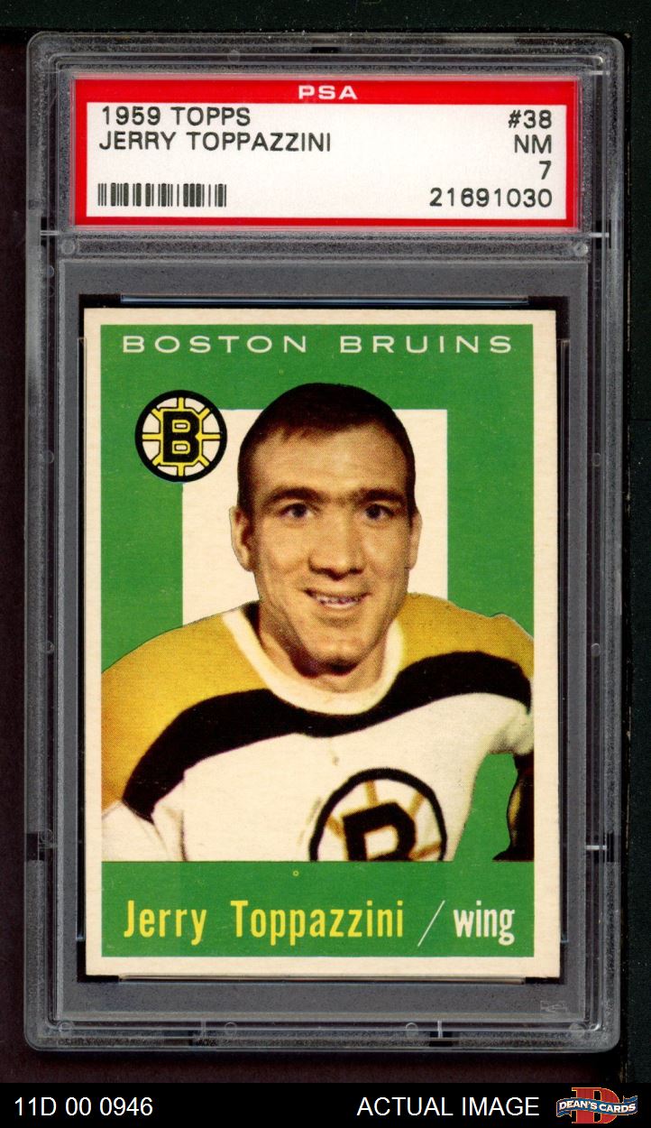 1959 Topps #38 Jerry Toppazzini Bruins PSA 7 - NM - Picture 2 of 3