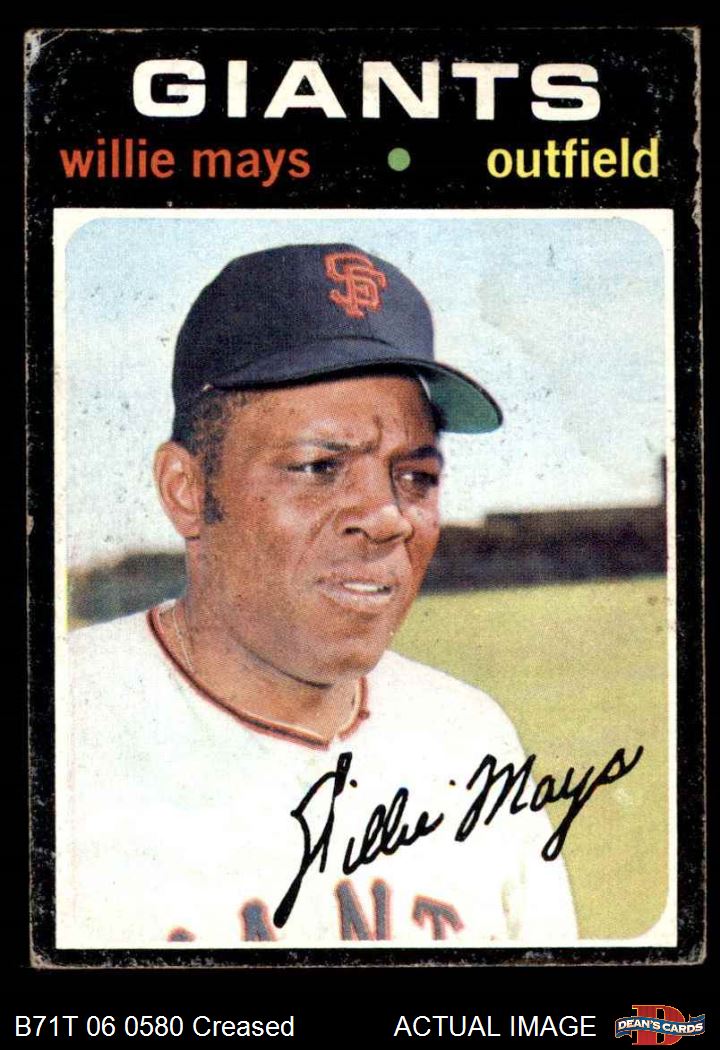 1971 Topps #600 Willie Mays Giants HOF 1.5 - FAIR - Picture 14 of 17