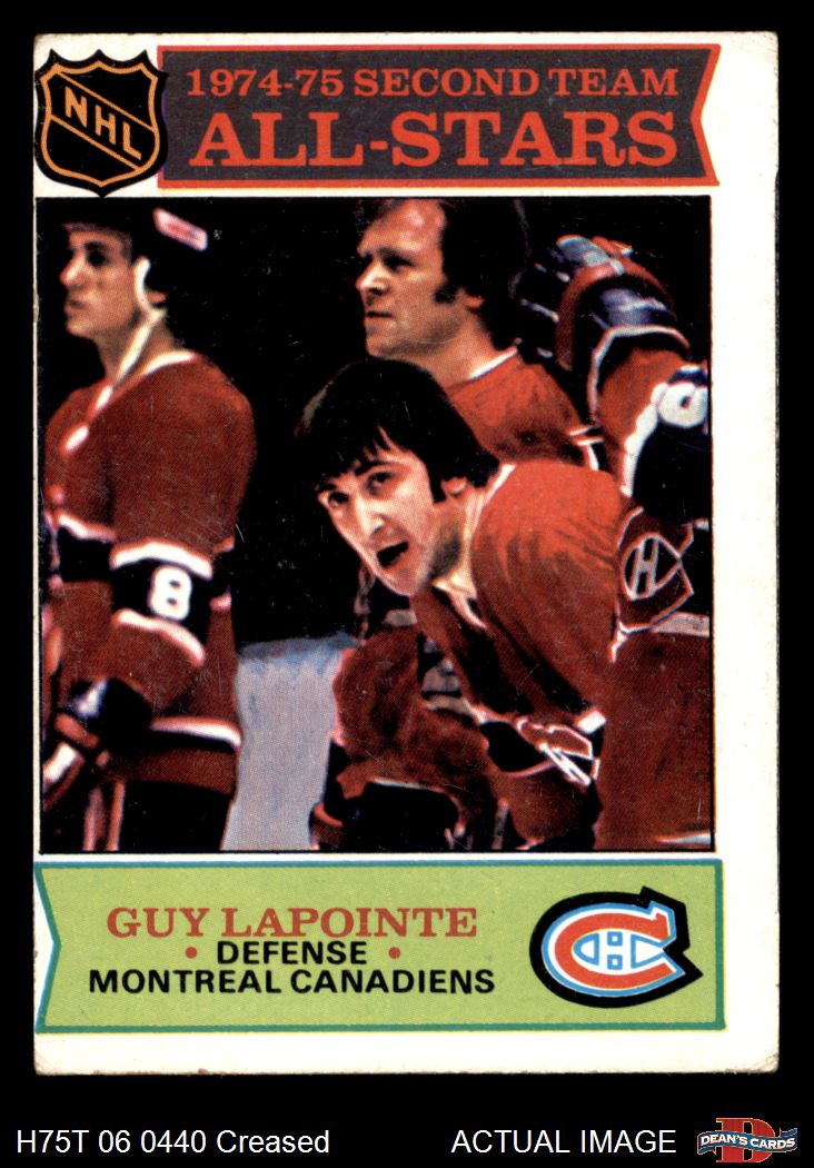 1975 Topps #293 Guy Lapointe  Second Team All-Stars Canadiens HOF 2 - GOOD