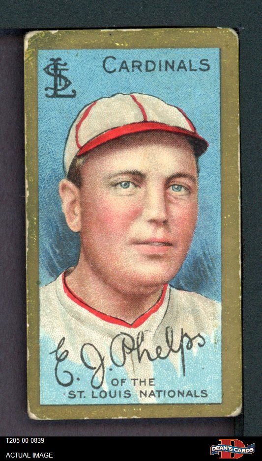 1911 T205 Ed Phelps Cardinals 2 - GOOD - Picture 2 of 5