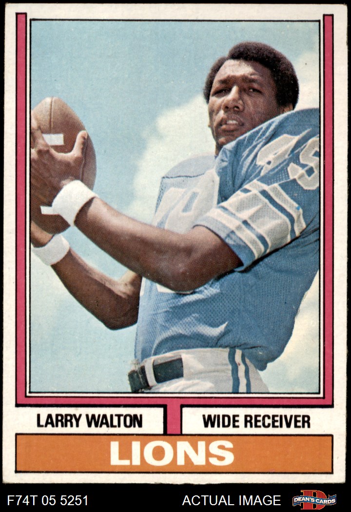 1974 Topps #76 Larry Walton Lions RC Trinidad St Junior College / Arizona 5 - EX